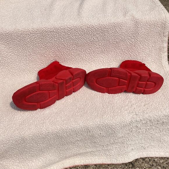 Men's Slip On Shoe Socks Workout Sneaker’s Red size 40/7.5 - Picture 4 of 10